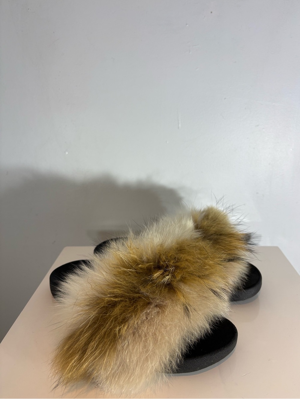 Genuine Fur Slide Sandals Women’s US 7 Black Slip-On - Picture 10 of 10